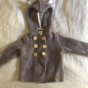 Baby Boden hooded button sweater